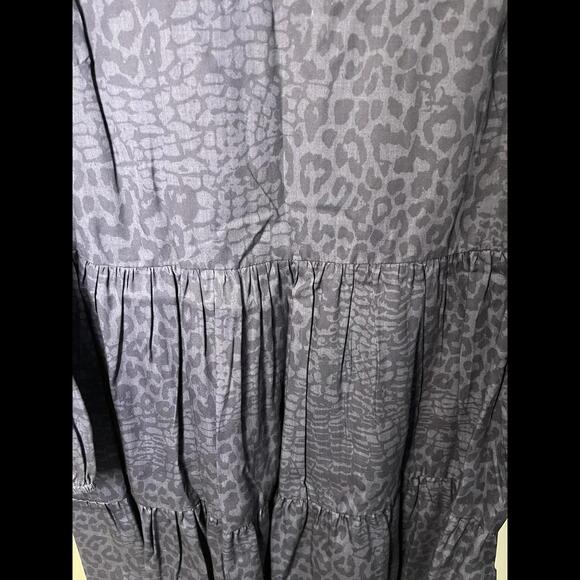 Blue Leopard Print Denim Dress - Picture 4 of 5